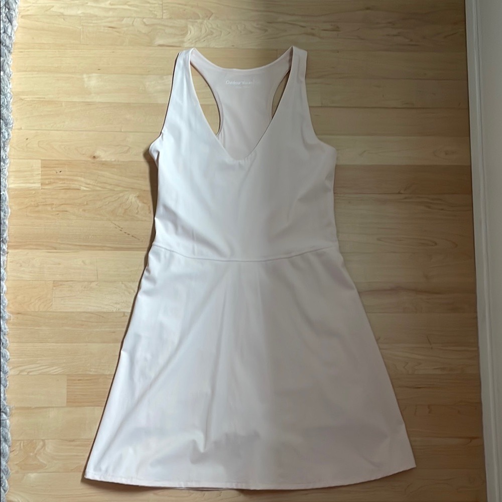 Outdoor Voices Volley Cream Sleeveless Dress